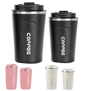 Insulated Coffee Mug Travel Cup Stainless Steel Flask 380ml 510ml Reusable