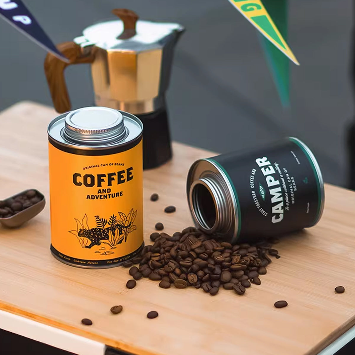 Airtight Coffee Bean Can with Breathing Valve