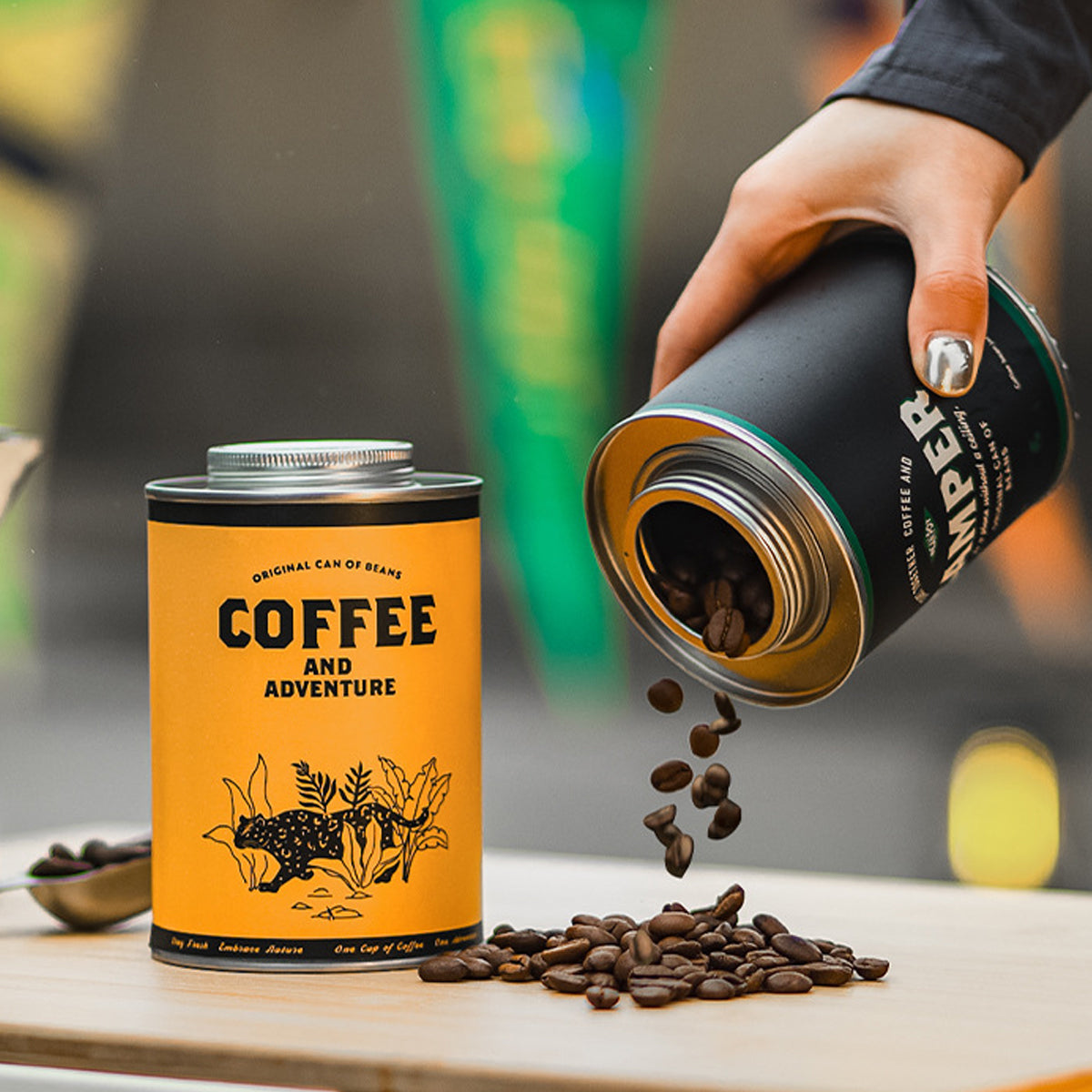 Airtight Coffee Bean Can with Breathing Valve