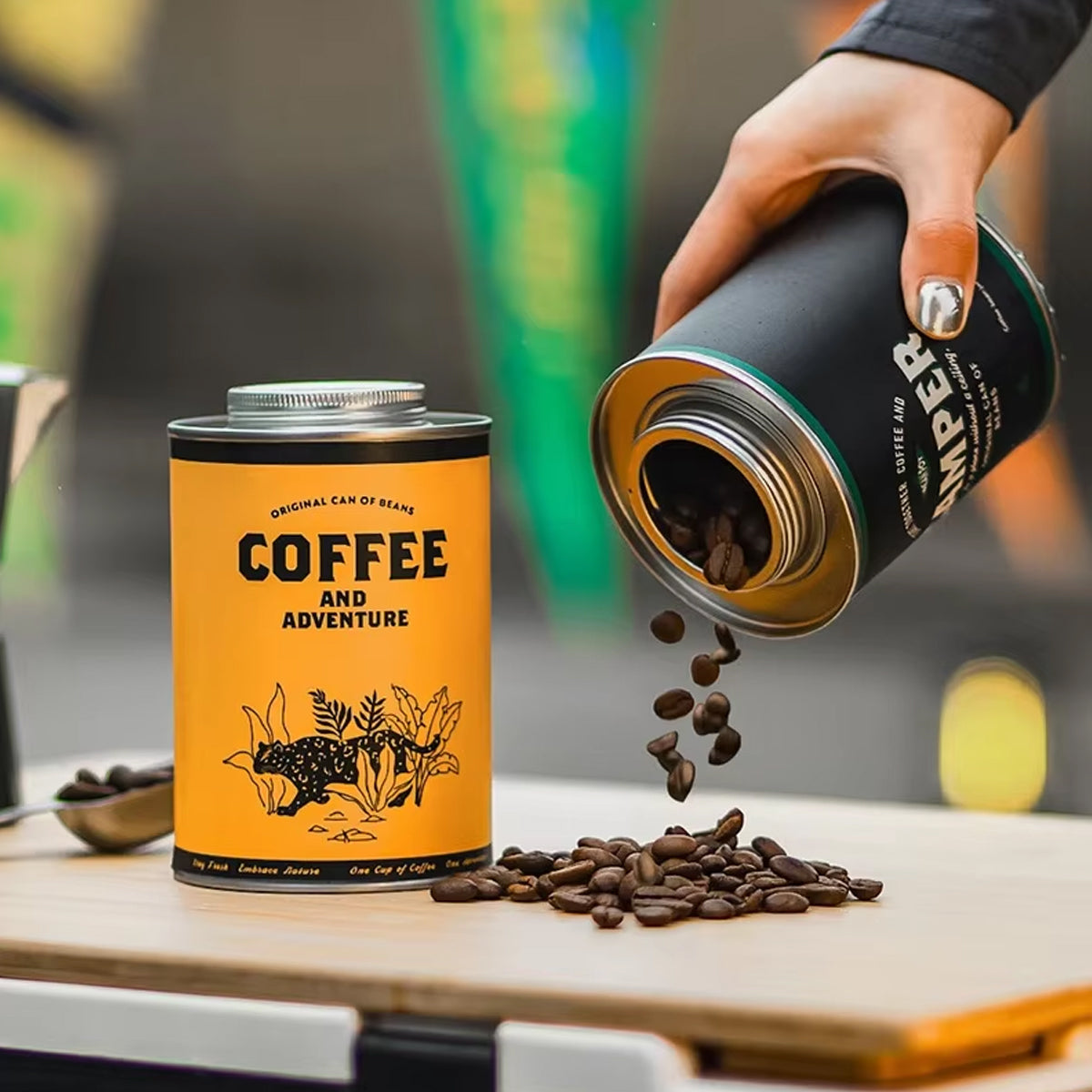 Airtight Coffee Bean Can with Breathing Valve
