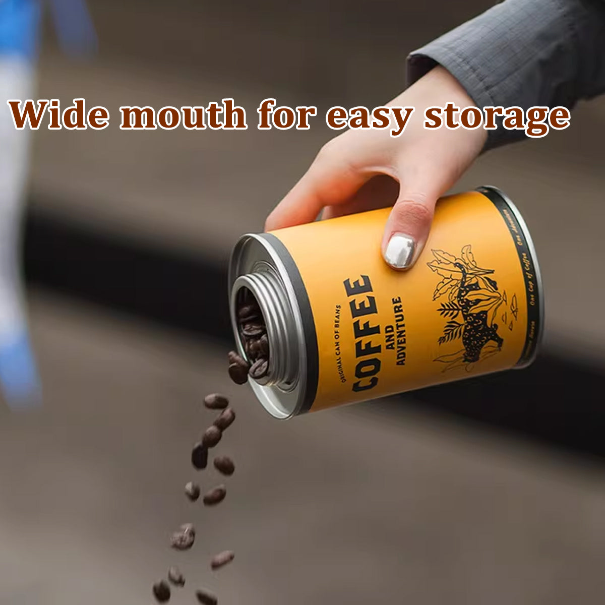 Airtight Coffee Bean Can with Breathing Valve