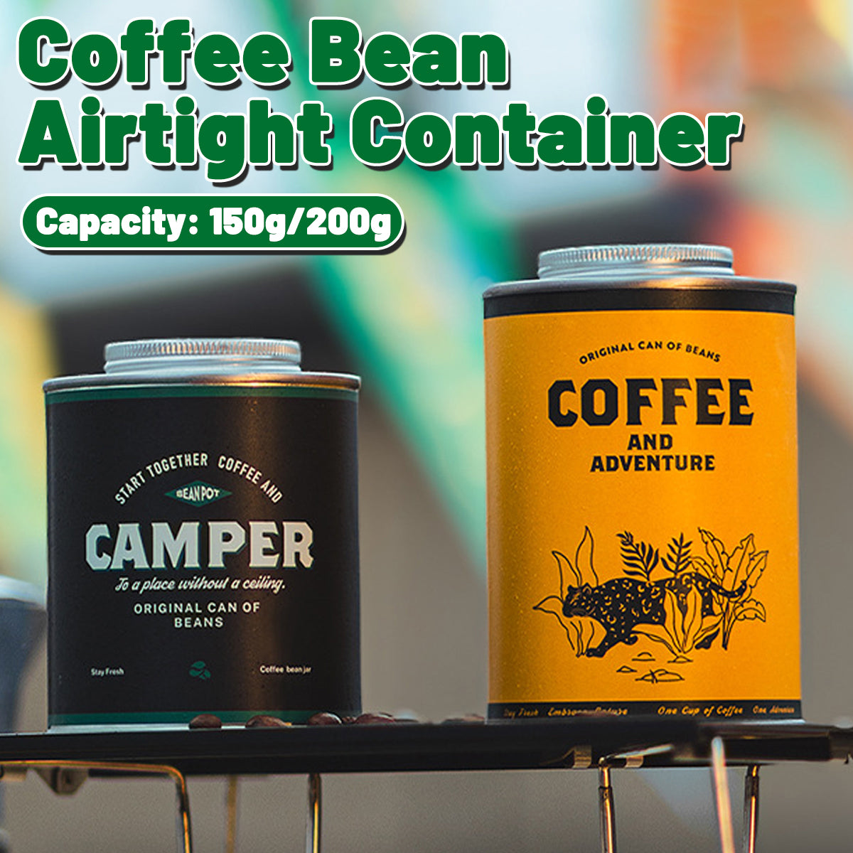 Airtight Coffee Bean Can with Breathing Valve