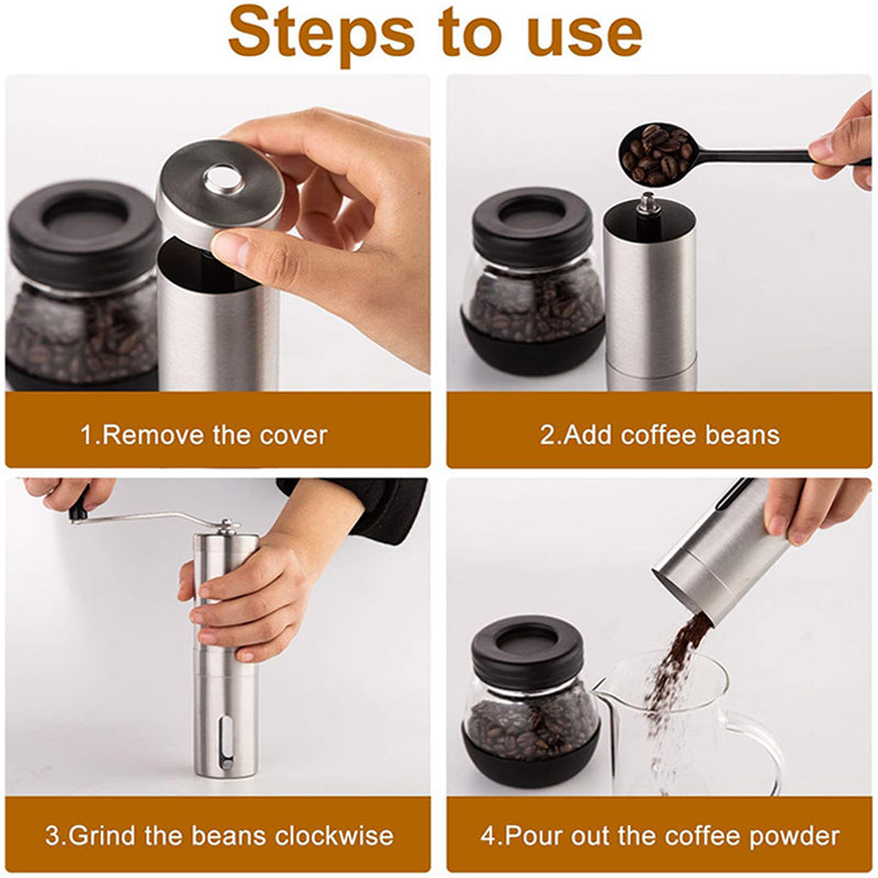 Manual Coffee Bean Grinder with Ceramic Burr