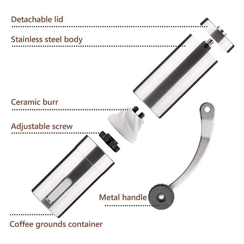 Manual Coffee Bean Grinder with Ceramic Burr