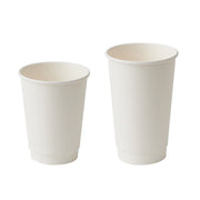 50 Pcs Disposable Takeaway Coffee Cups Double Wall Heat Resistant