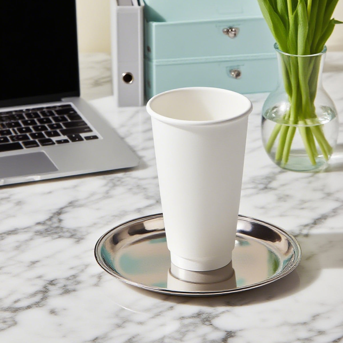 50 Pcs Disposable Takeaway Coffee Cups Double Wall Heat Resistant