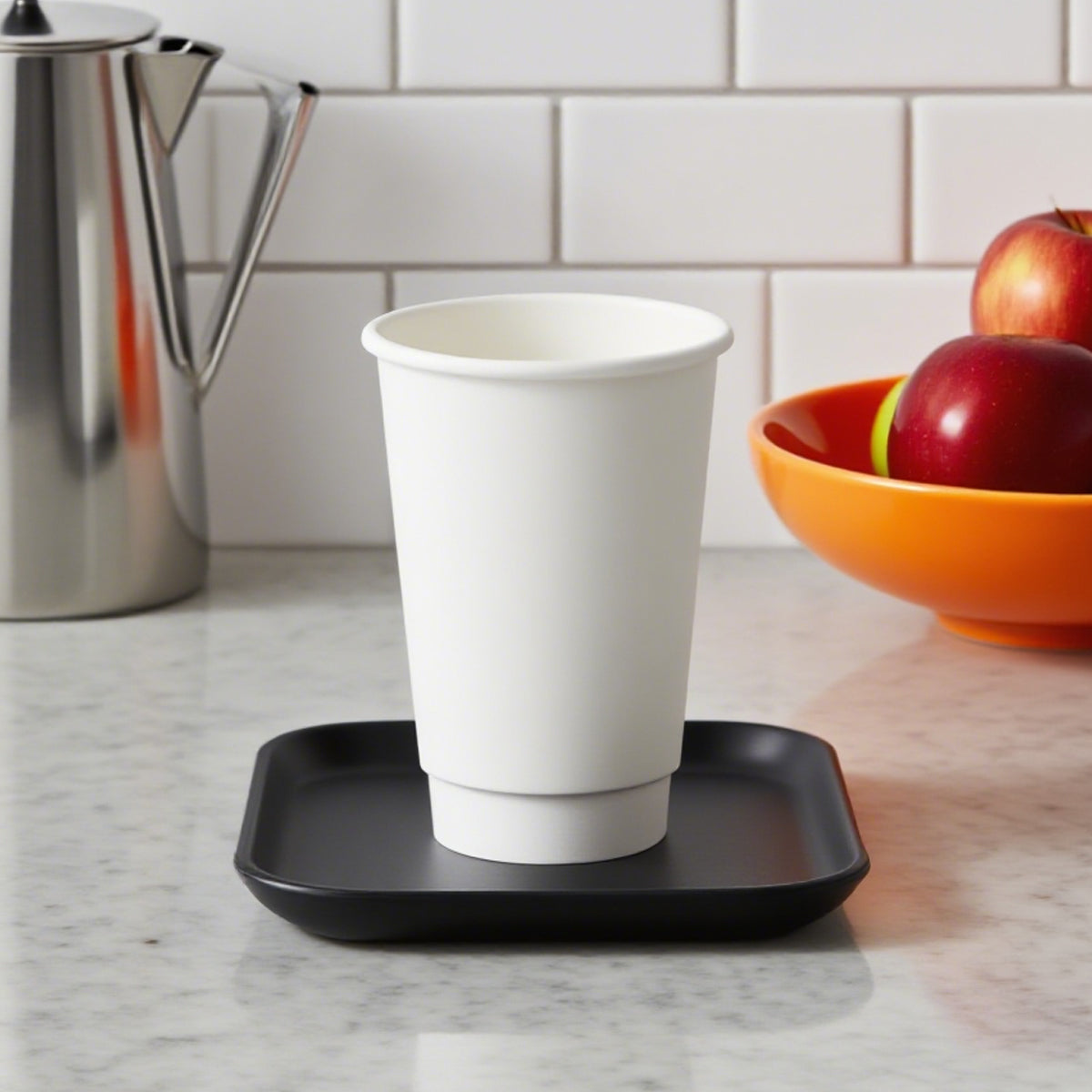 50 Pcs Disposable Takeaway Coffee Cups Double Wall Heat Resistant