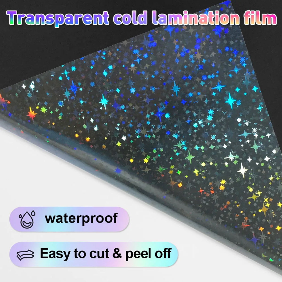 30 Pcs Laser Film Stickers Self-Adhesive Waterproof 7 Colours