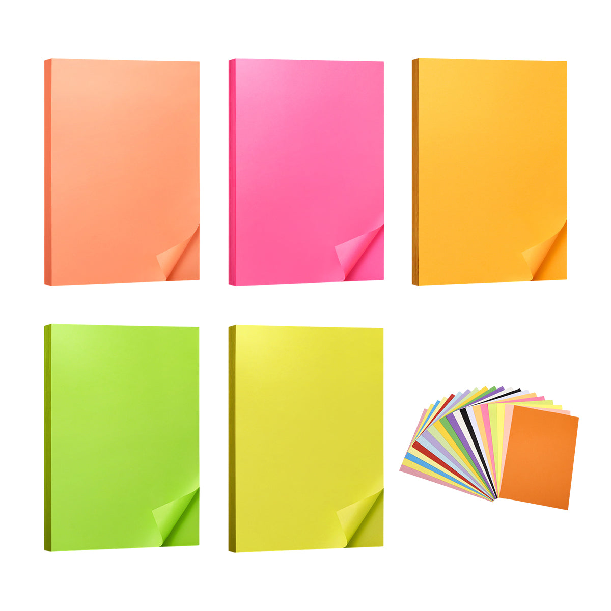 A4 80gsm Coloured Paper Pack for Craft Printing