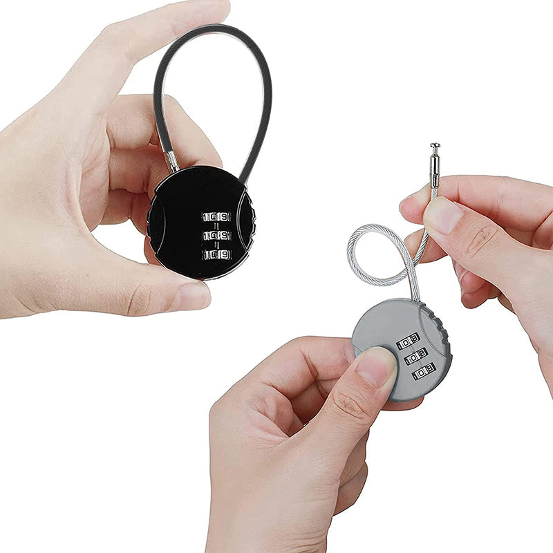 Combination Padlock 3 Digit Long Neck Luggage Lock for Bags and Lockers