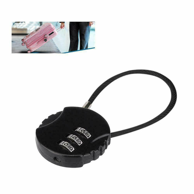 Combination Padlock 3 Digit Long Neck Luggage Lock for Bags and Lockers