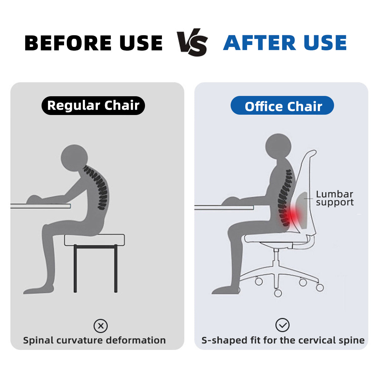 Ergonomic Office Chair with Adjustable Height