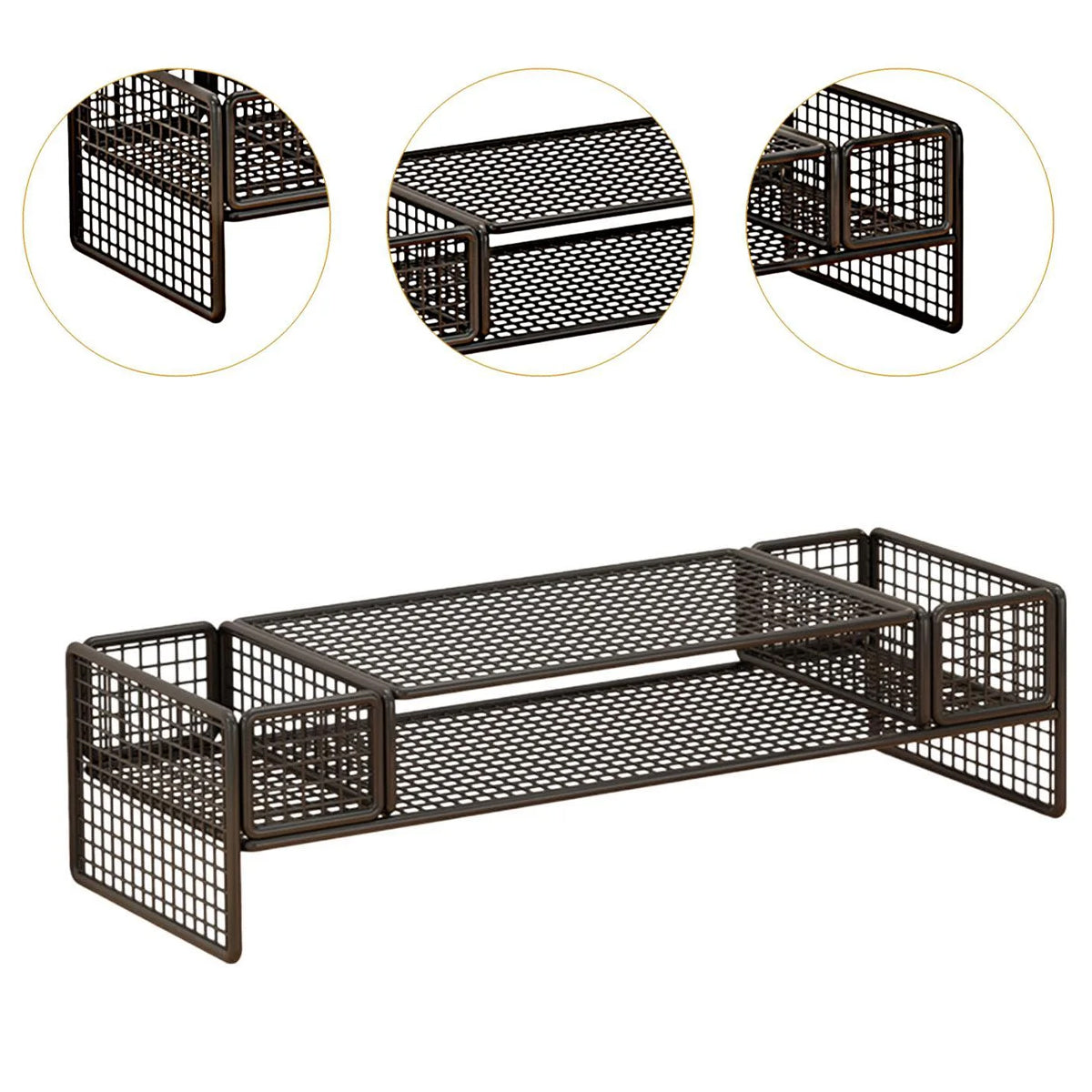 Monitor and Laptop Riser Stand with Storage Compartment