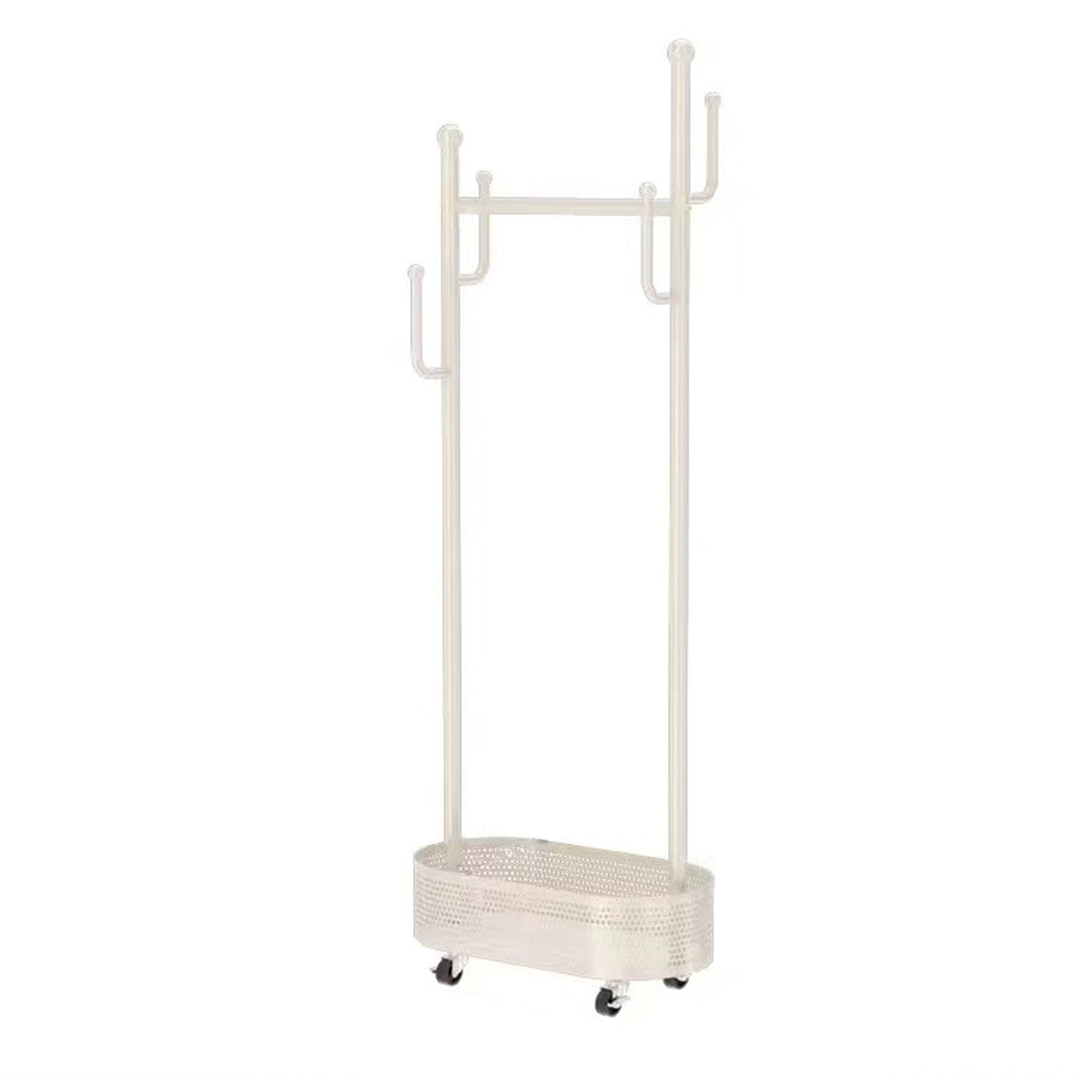 Portable Floor Coat Rack with Wheels for Bedroom