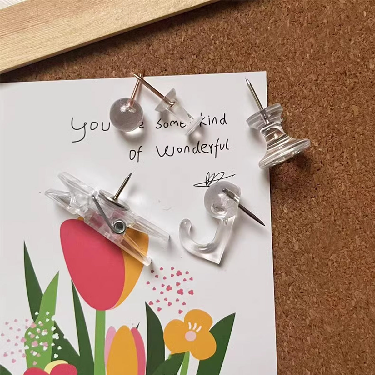 200 Pcs Office Bulletin Board Push Pins Set with Clips Pegs Hooks