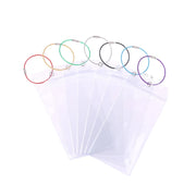 2 Pcs Clear PVC Luggage Tags with Zip Pouch Steel Wire Cable