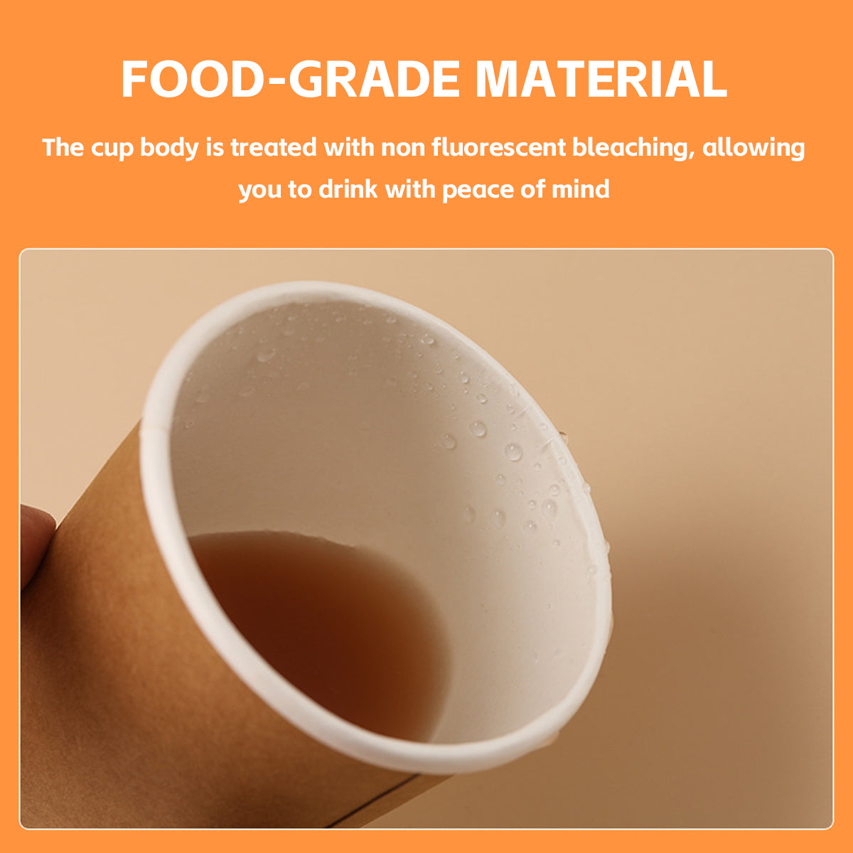 50pcs Disposable 300ml Coffee Cups for Takeaway