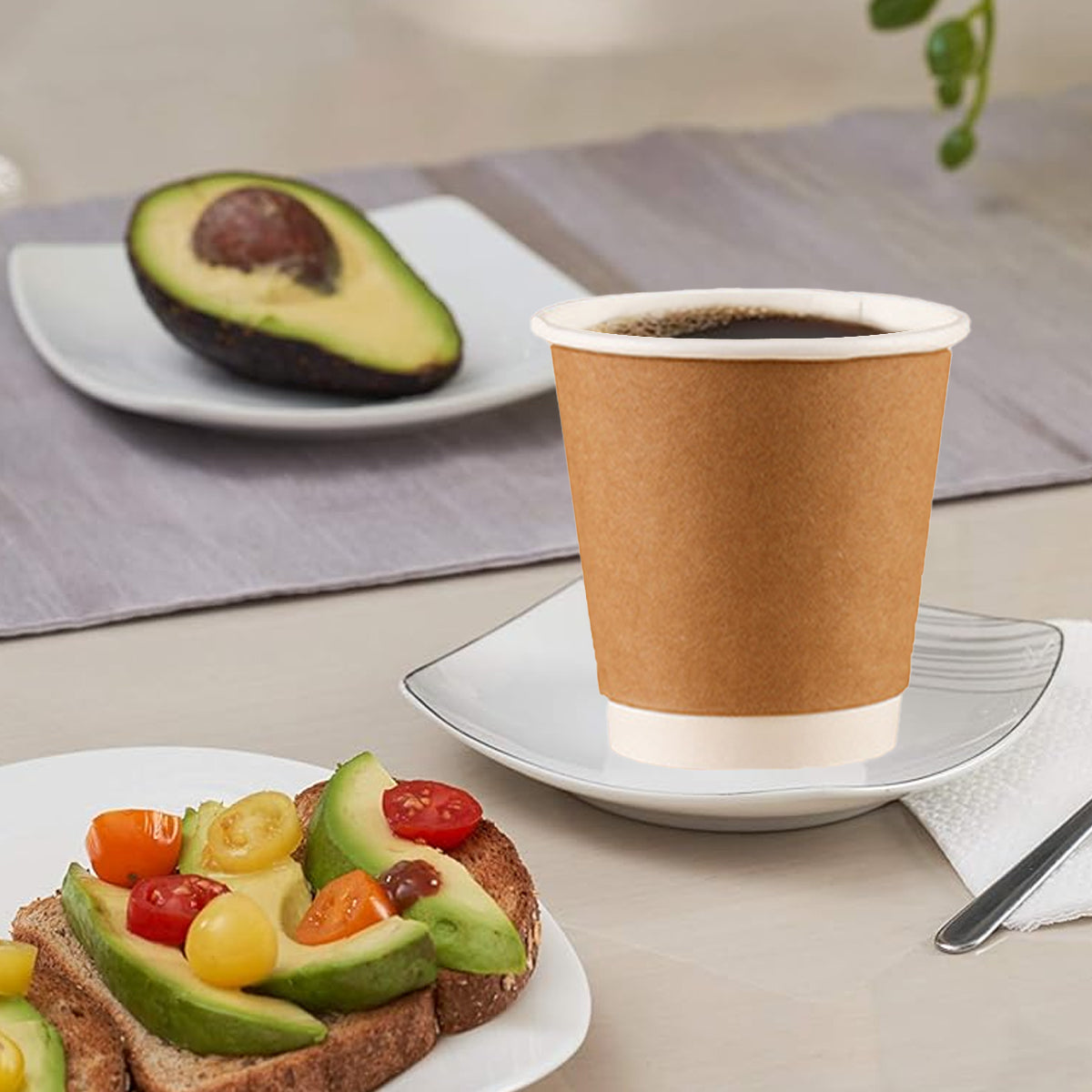 50pcs Disposable 300ml Coffee Cups for Takeaway