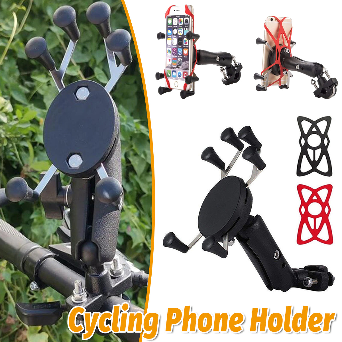 Universal Motorcycle Phone Holder Six-Claw Grip