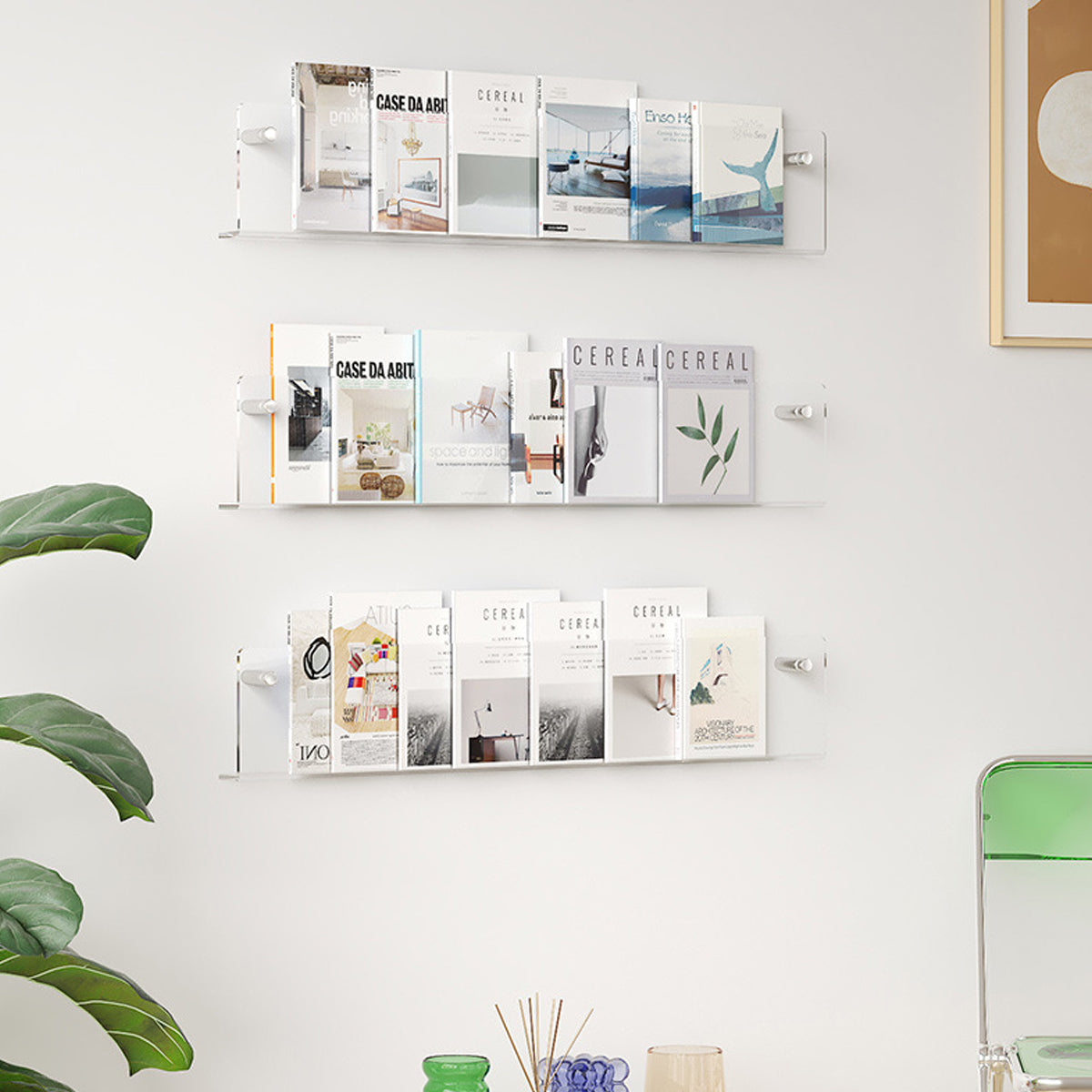 Wall-Mount Acrylic Storage Rack Floating Shelf