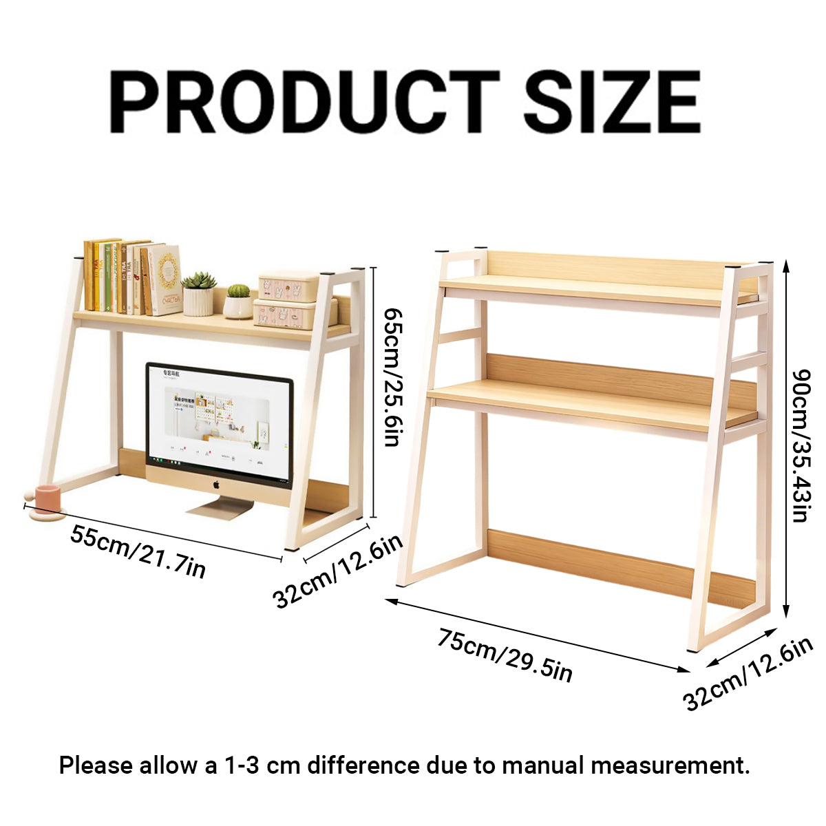 Desktop Storage Shelf Rack 2 or 3 Tier for Office