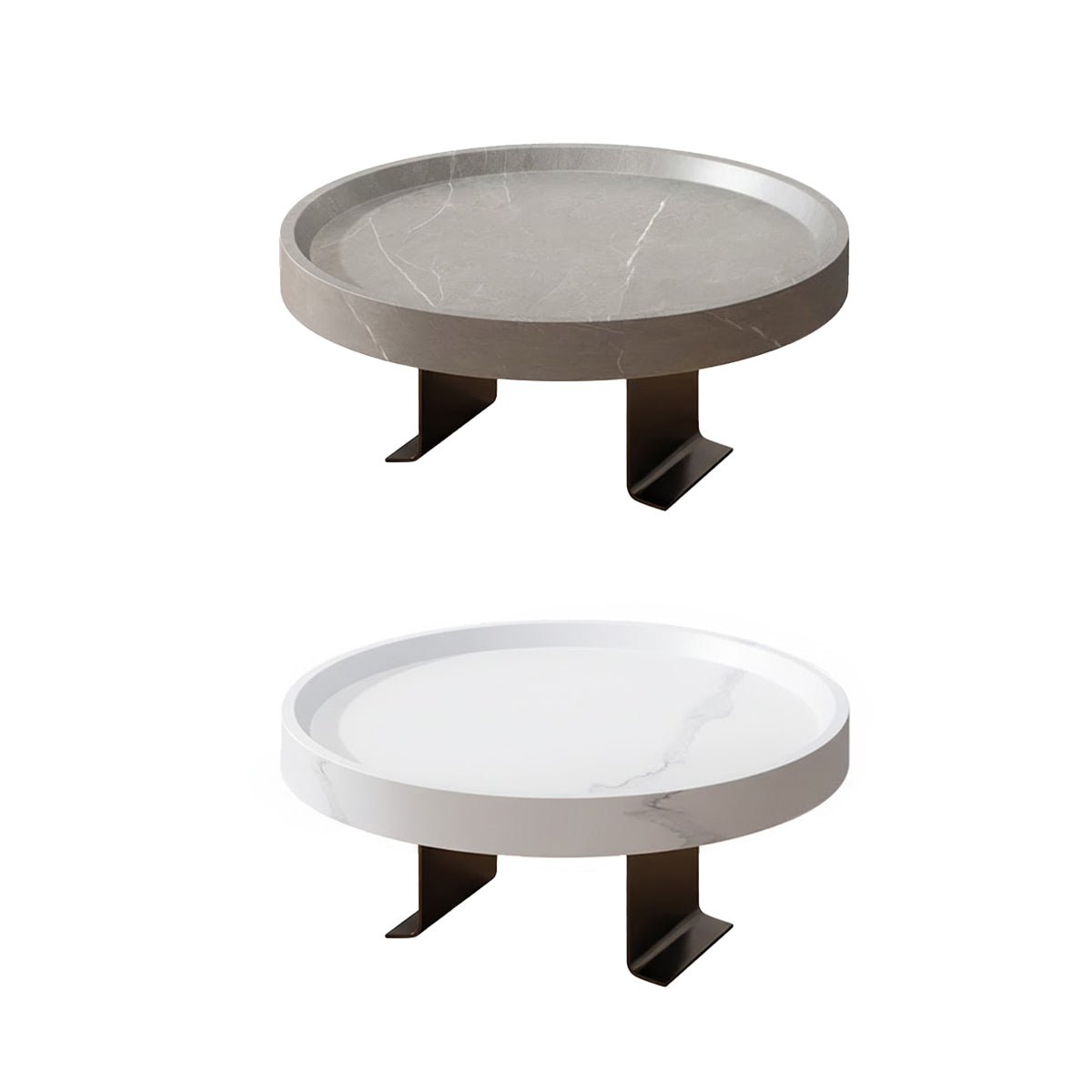 Adjustable Sofa Side Table with Marble Top