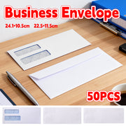 50 Pcs White Business Envelopes Peel and Seal