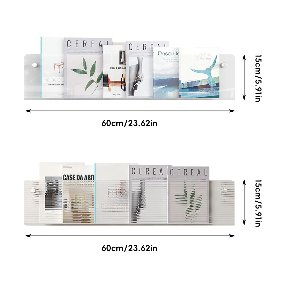 Wall-Mount Acrylic Storage Rack Floating Shelf