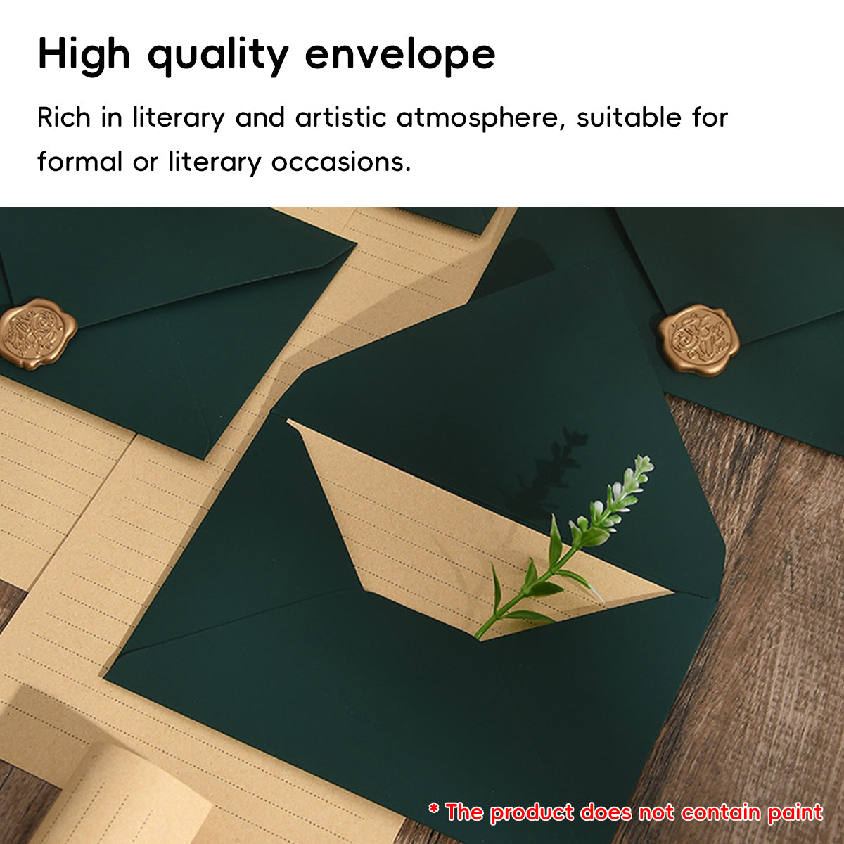 30 Pcs Dark Green Envelopes 200gsm for Invitations
