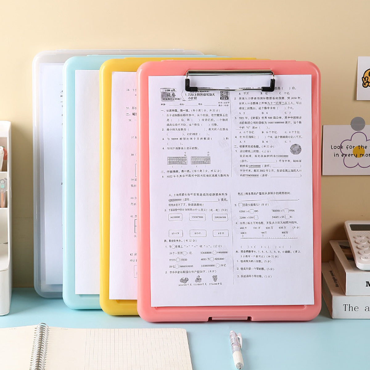 4 Pcs Transparent Document Storage Box Plastic Organizer