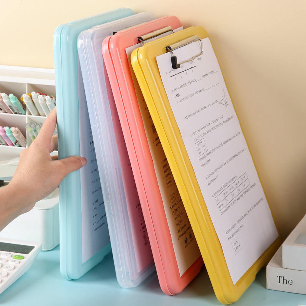 4 Pcs Transparent Document Storage Box Plastic Organizer