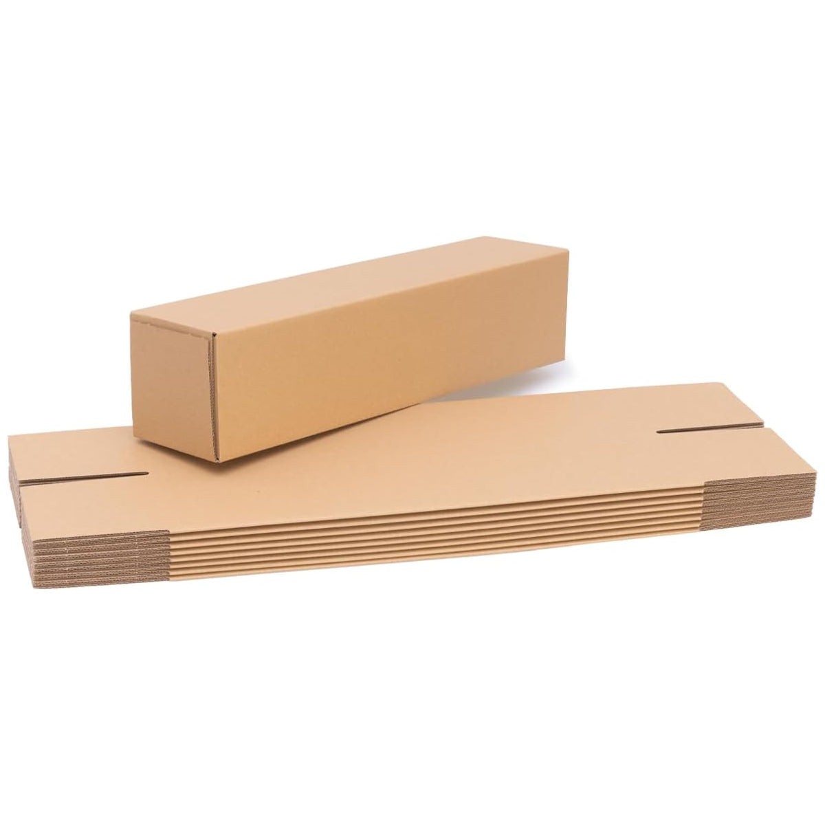 50 Pcs Long Strip Carton Flat Square Shipping Boxes