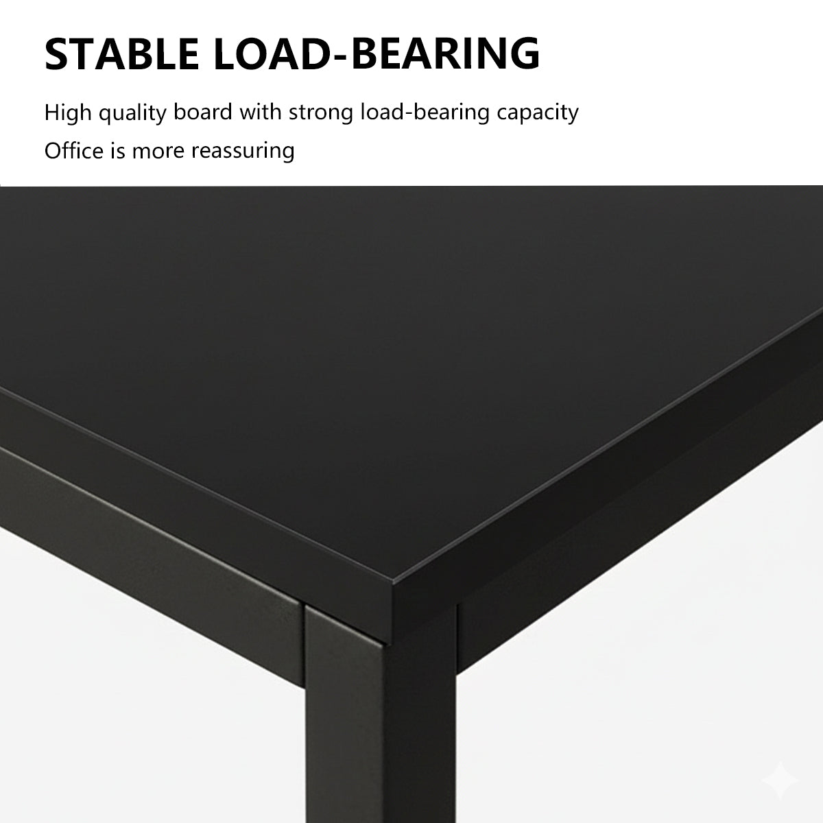 Minimalist Black Computer Desk with Vertical Shelves