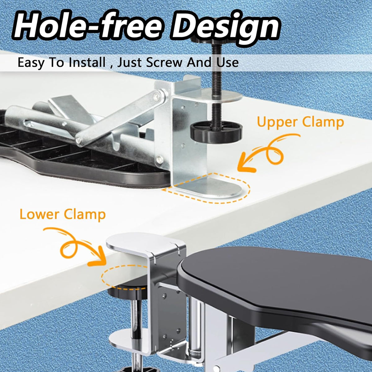 Computer Desk Elbow Rest Extension Rack Adjustable Support