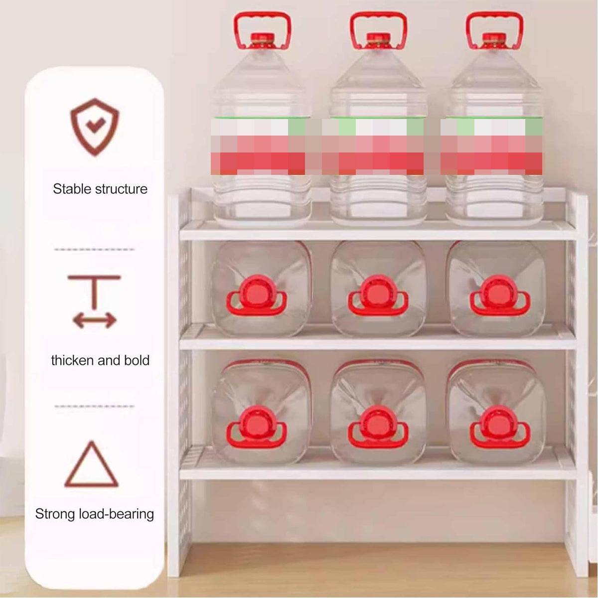 3-Tier Desktop Organizer Shelf Bamboo Adjustable Bookshelf