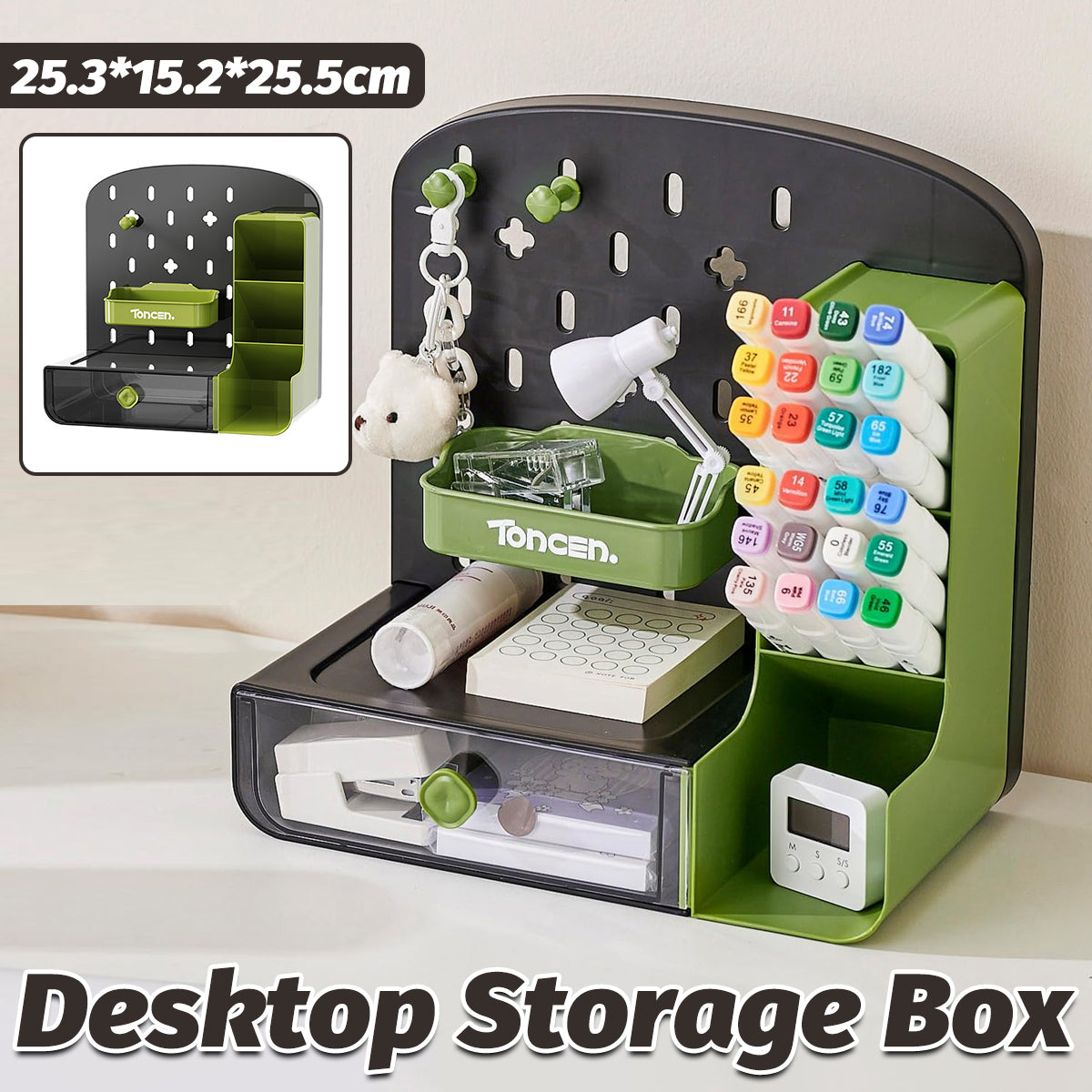 Desktop Storage Box with Drawer Divider for Office and Home