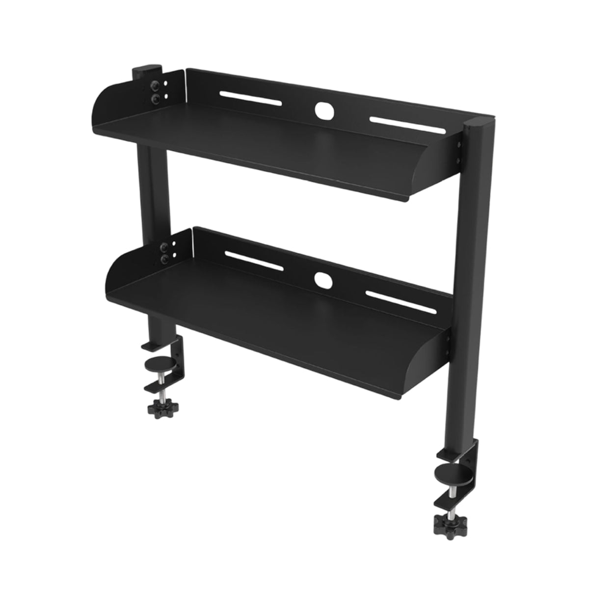 Under-Desk Clamp 2-Tier Metal Storage Rack