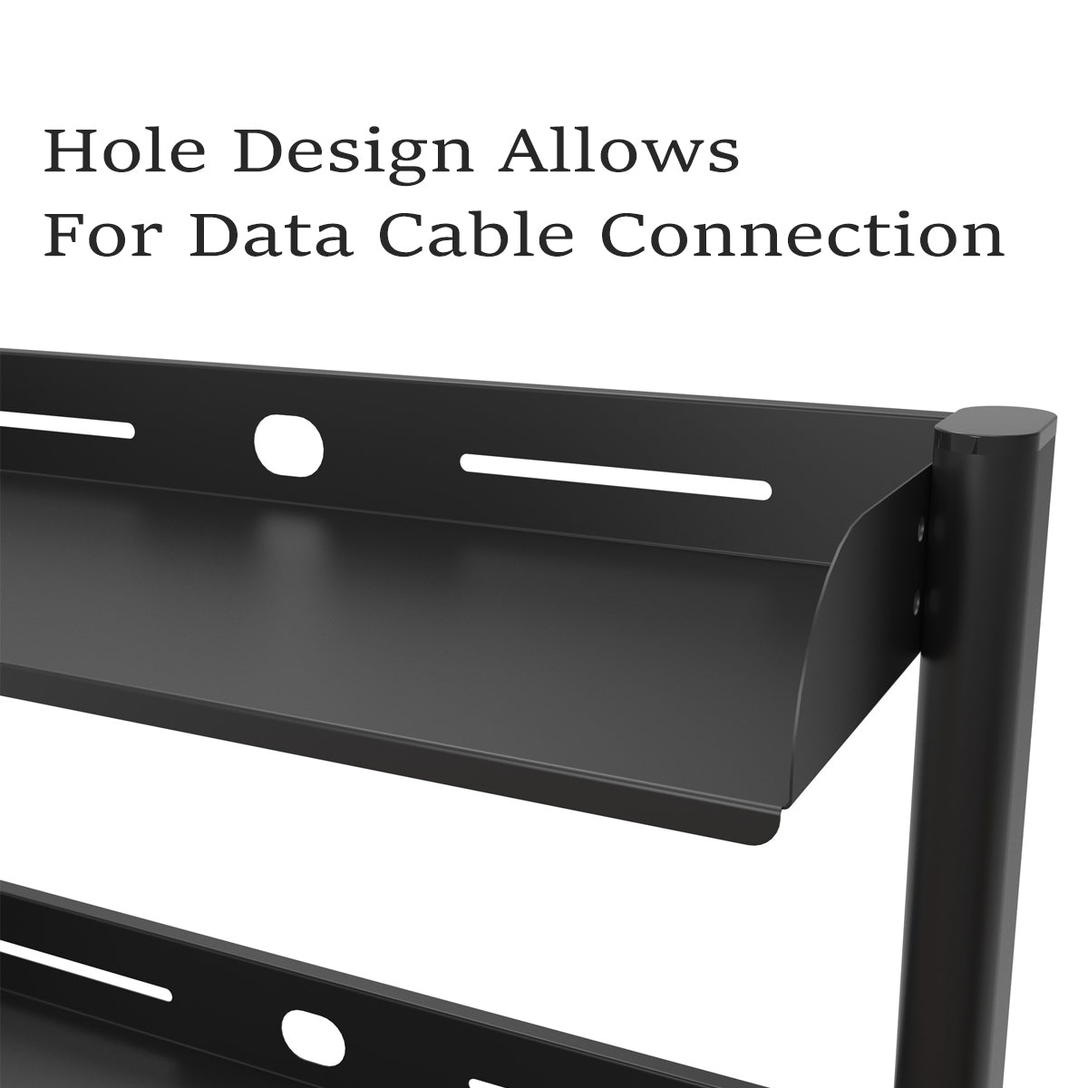 Under-Desk Clamp 2-Tier Metal Storage Rack