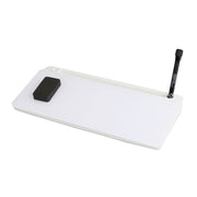 Desktop Tempered Glass Whiteboard with Storage and Device Stand
