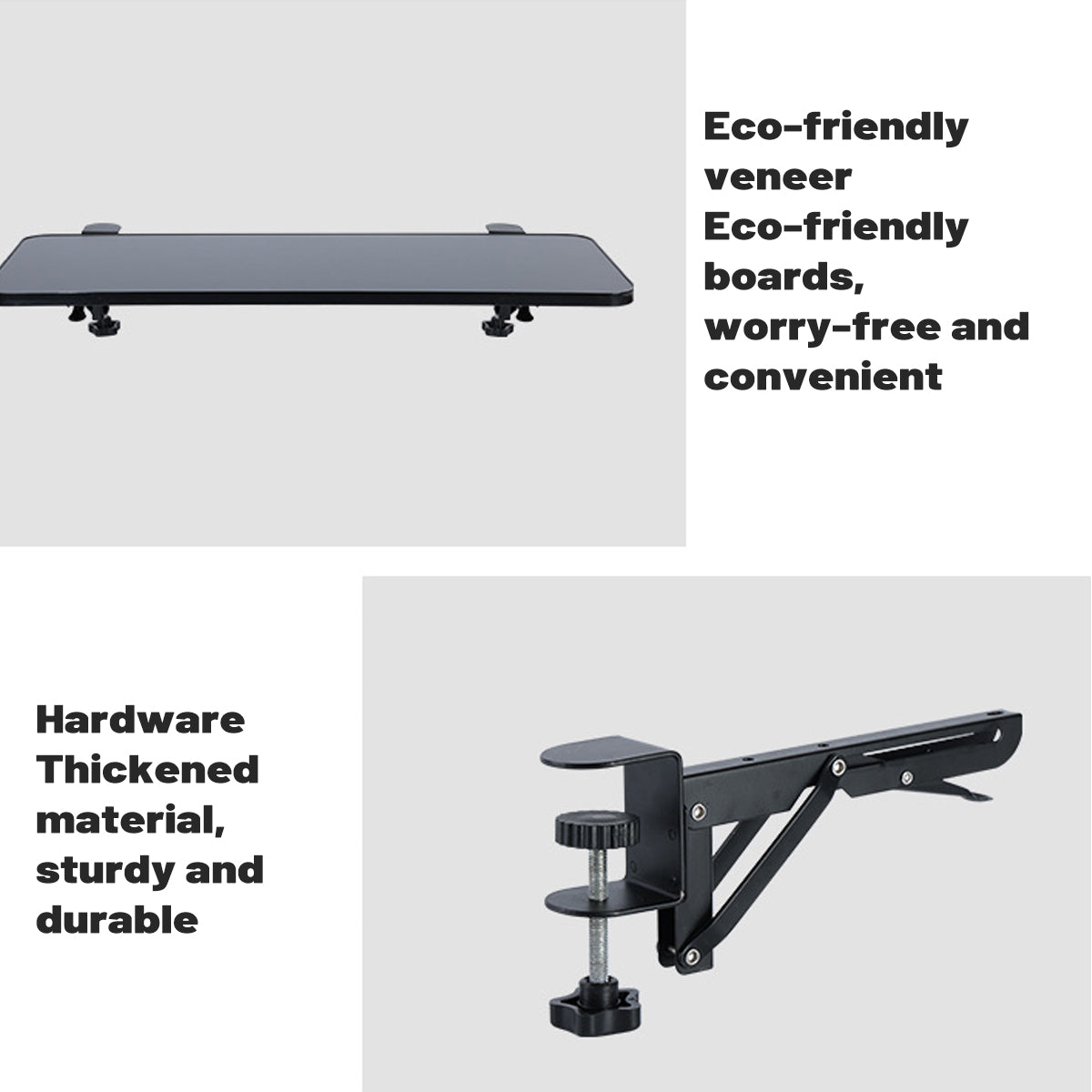 Foldable Desktop Extension Board with Clamp