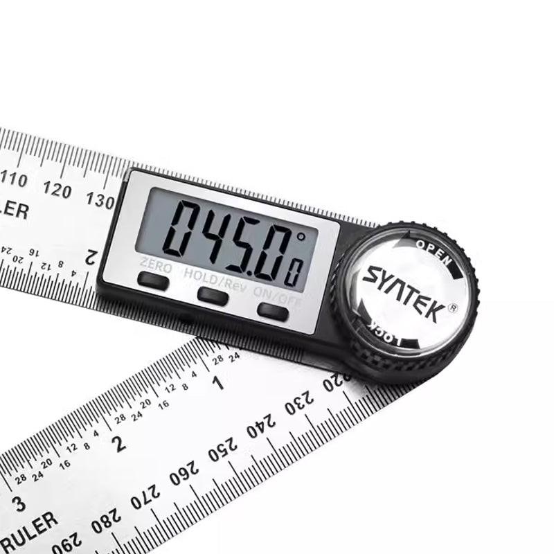 0-360° Digital Angle Finder 200mm Stainless Steel Ruler