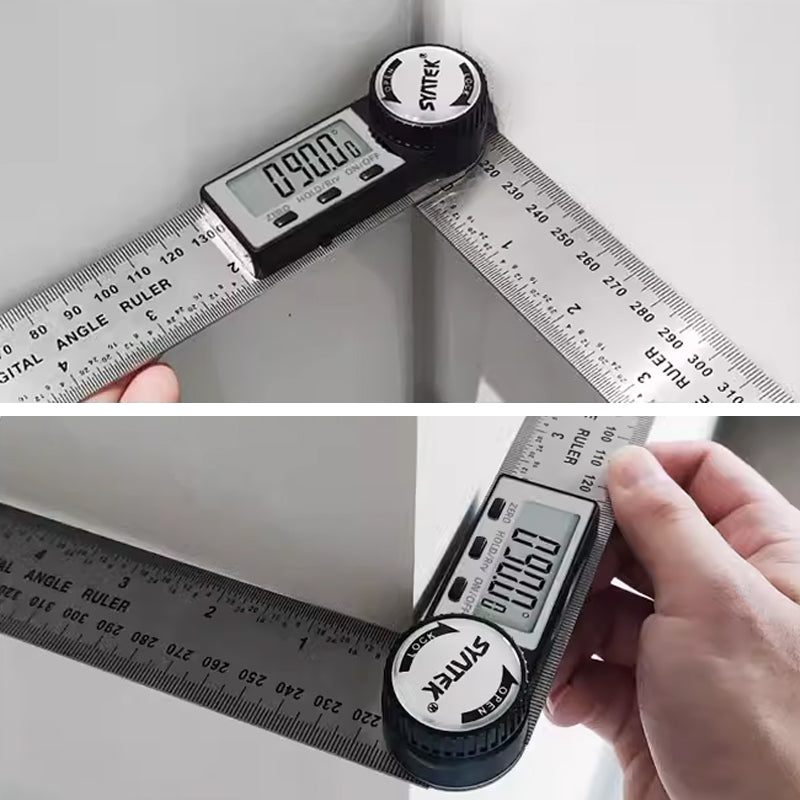 0-360° Digital Angle Finder 200mm Stainless Steel Ruler