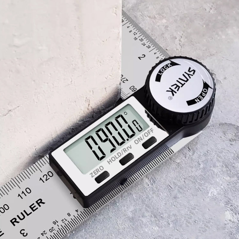 0-360° Digital Angle Finder 200mm Stainless Steel Ruler