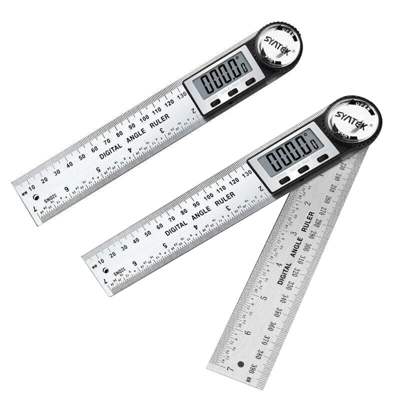 0-360° Digital Angle Finder 200mm Stainless Steel Ruler