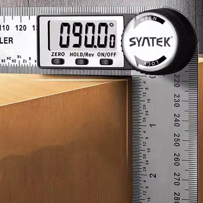 0-360° Digital Angle Finder 200mm Stainless Steel Ruler