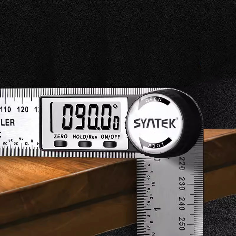 0-360° Digital Angle Finder 200mm Stainless Steel Ruler