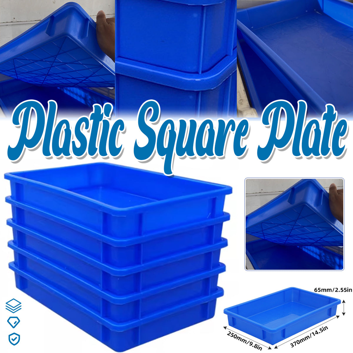 Stackable Plastic Food Storage Containers 6pcs