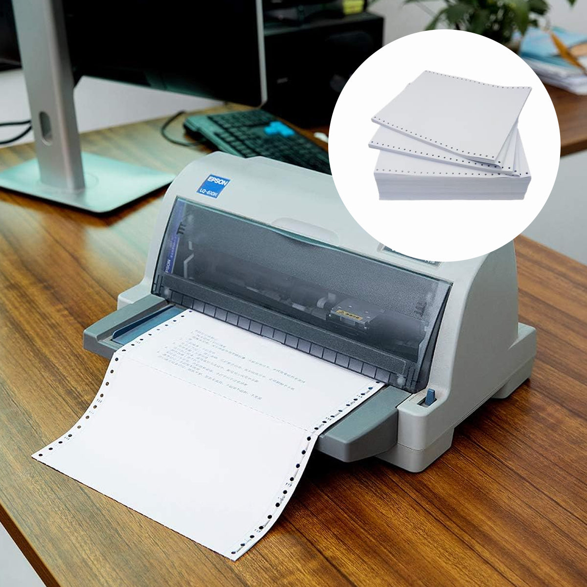 2 Reams A4 Dot Matrix Printer Paper 2000 Sheets