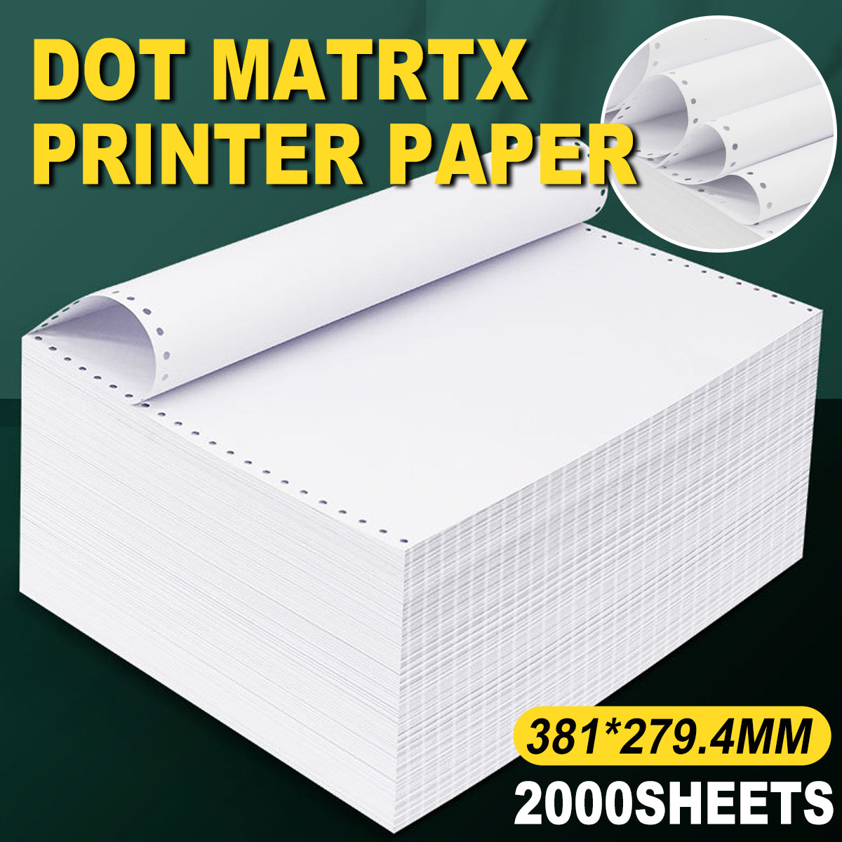 2000 Sheets A3 Dot Matrix Printer Paper Invoices