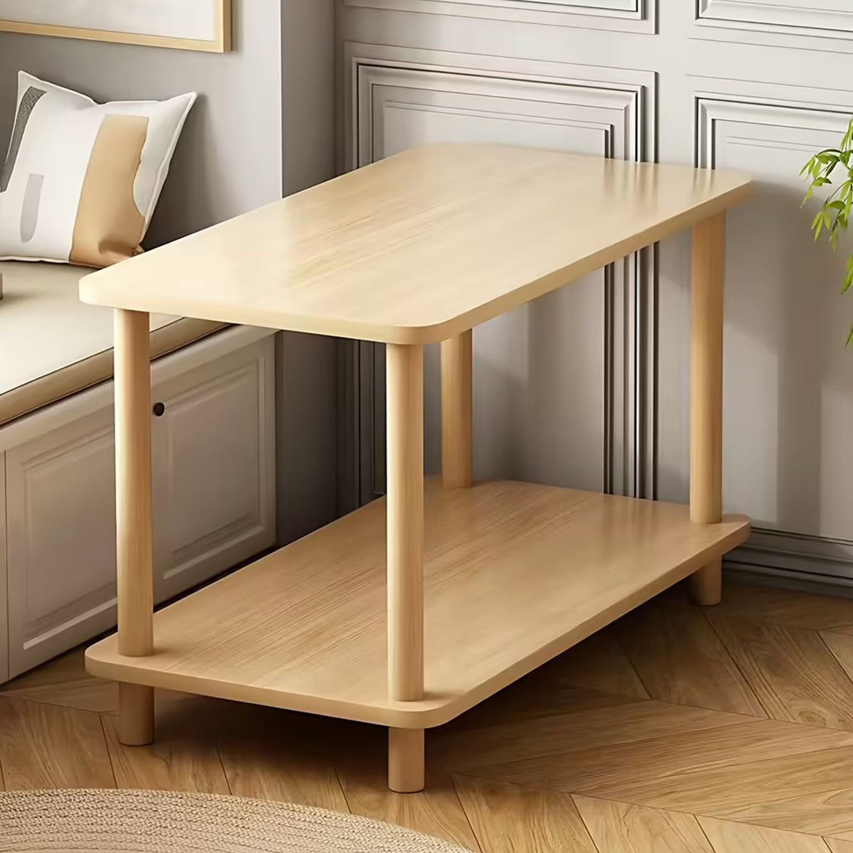 Minimalist Double-Layer Sofa Side Table